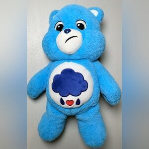 Care Bears Grumpy Bear Plush 2023 Basic Fun Blue Rain Cloud 14"